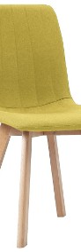 vidaXL Krzesła stołowe, 4 szt., żółte, tapicerowane tkaniną248227-4