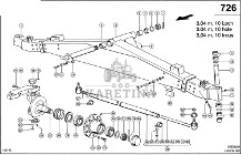 Claas Lexion 580 ZWROTNICA OSI 0007686530 (Oś kierowana; 3,04 m, 10 otworów)