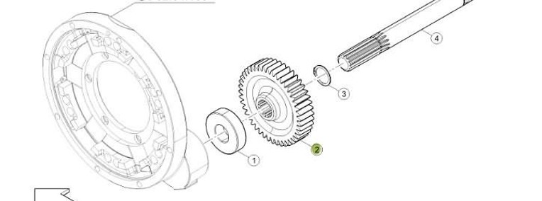 Claas Arion 630 - skrzynia biegów - koło zębate 6005031652-1