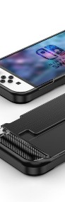 Etui Tpucarbon Black + Szkło Hartowane do Nintendo Switch Oled-3