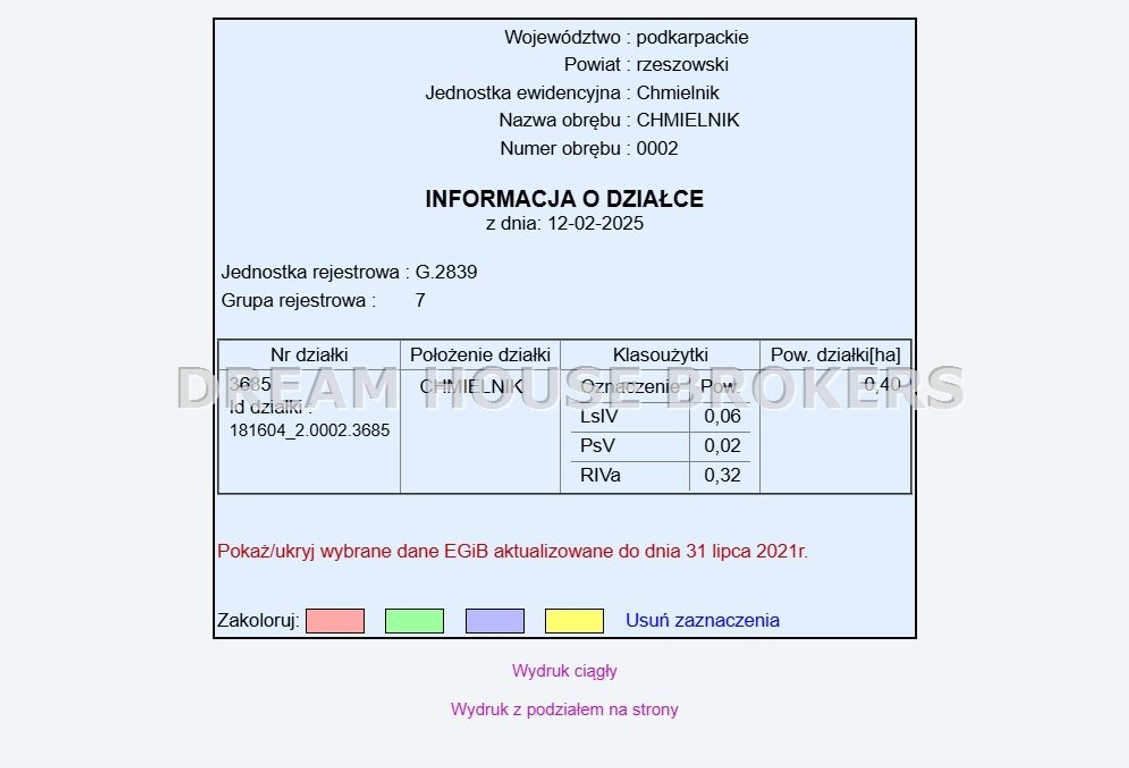Działka 40ar - Chmielnik – pohled 4