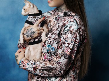 bluza damska dla fanów kotów od producenta Magic Pet Fashion -1