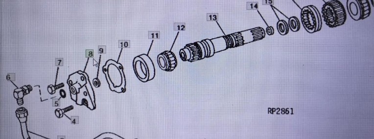 John Deere R78327/element ustalający/John Deere 4555/4755/4955-1