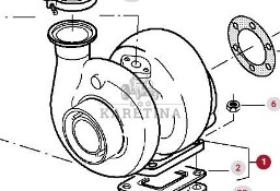 Massey Ferguson 8480 Turbosprężarka Turbina CZĘŚCI V836866221