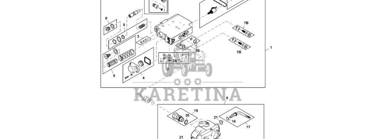 John Deere 9470RX - Elektr. moduł sterowania RE567605 (Zawór sterujący)-1