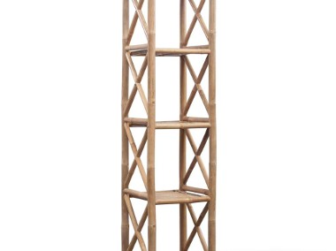 Kwadratowa 5 poziomowa półka bambusowa242493-1