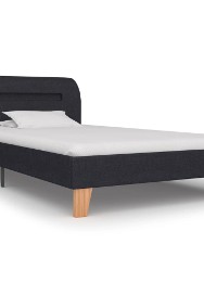 vidaXL Rama łóżka z LED, ciemnoszara, tkanina, 90 x 200 cm 280891-2