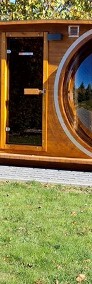 Sauna ogrodowa beczka  Panorama  Wellens  SPA  4 x 2,45 m  piec przedsionek-3