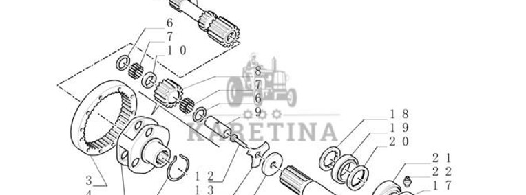 New Holland T6010 T6090 T6070 Koło zębate koronowe 63t, 63mm l 5162266-1