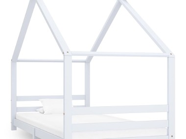 vidaXL Rama łóżka dziecięcego, biała, lite drewno sosnowe, 90 x 200 cm 289612-1