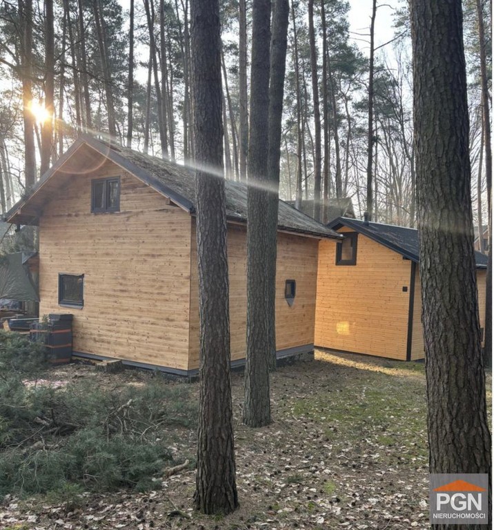 Domek letniskowy w lesie nad jeziorem Wełtyń