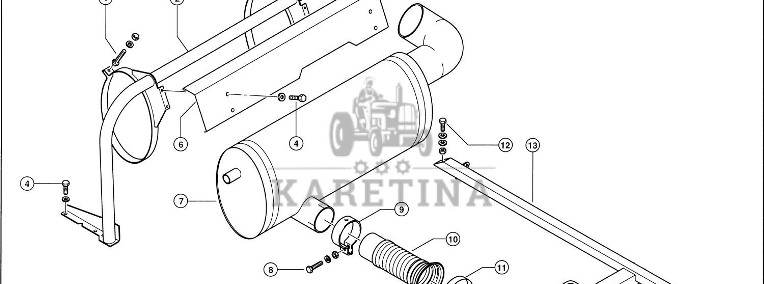 Claas Lexion 560 TŁUMIK 0007960010 (Silnik cat c9, 3126b; układ wydechowy)-1