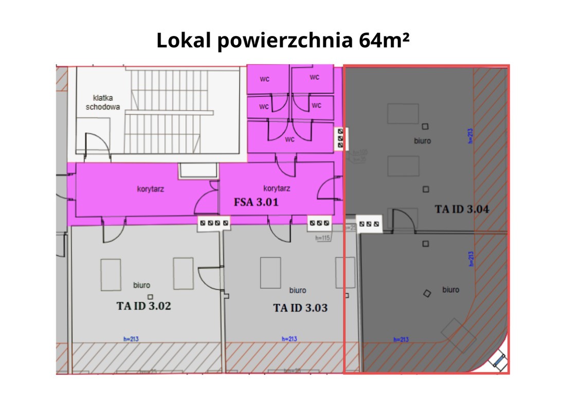 Biuro dla kancelarii, biura rachunkowego | 64 m² | Piotrkowska 146 - Więcej
