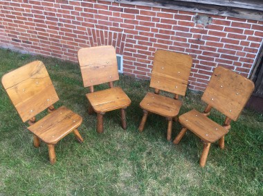 Krzesła drewniane solidne działka taras ogród-1