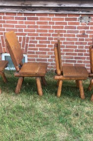 Krzesła drewniane solidne działka taras ogród-2
