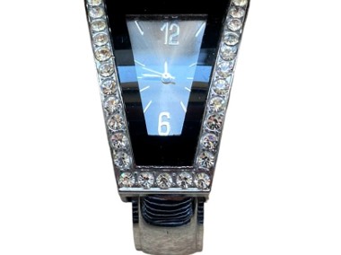 Damski zegarek na stalowej bransolecie z cyrkoniami-1