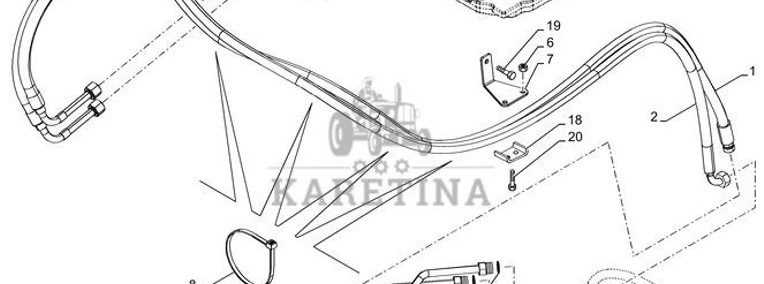 New Holland T6010 T6070 Rurka 51455945-1