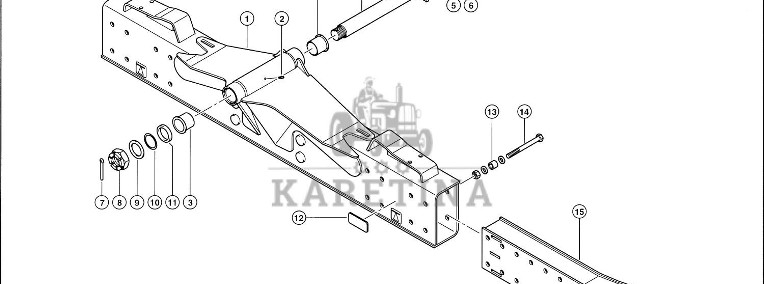 Claas Lexion 560 KORPUS PRZESTAW. 0007691422 (Oś kierowana; uniwersalna)-1