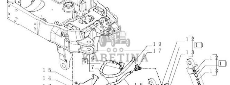 New Holland T6010 Złączka hydrauliczna 87731105-1