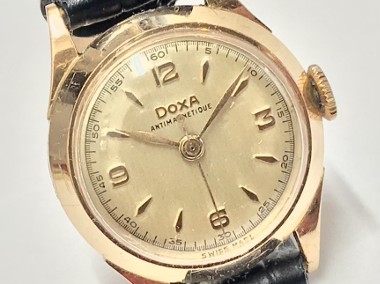 DOXA Złoty zegarek damski 14K 585 RETRO nakręcany VINTAGE-1