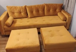 Nowa kanapa z dwoma pufami 229x90