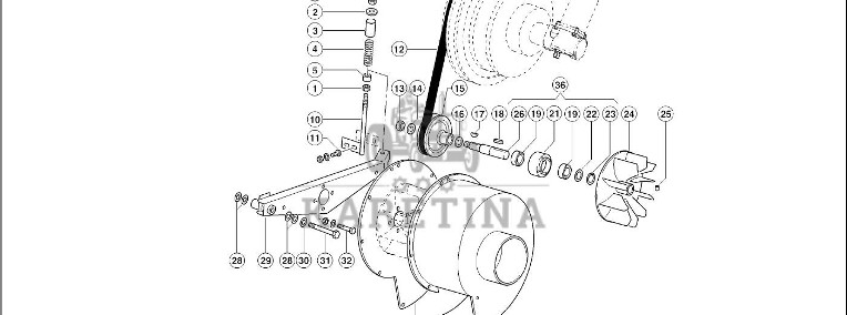 Claas Lexion 580 DMUCHAWA ODSYSANIA 0006447821 (Napęd kosza chłodnicy-dmuchawy odsysającej)-1