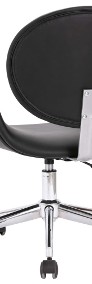 vidaXL Obrotowe krzesło stołowe, czarne, sztuczna skóra287391-4