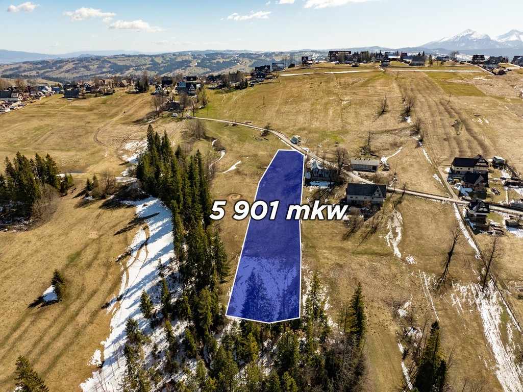 Sierockie - działka 5901 m² - WZtka 4 domy, małopolskie