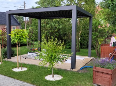 Pergola tarasowa lamelowa aluminiowa egroSolidy 3x3,98-1