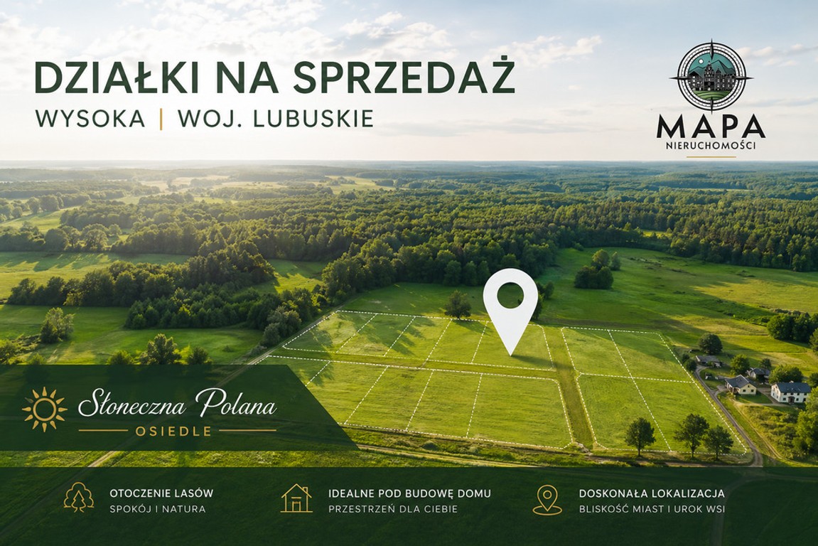 Działki budowlane w Wysokiej, gorzowski