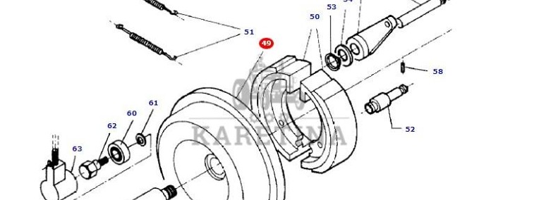Massey Fergusson MF 30 32 - bęben hamulcowy D46100662-1