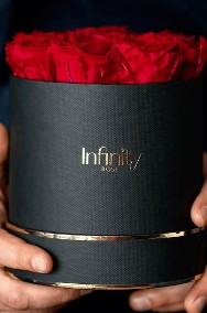 Czerwone wieczne róże czarny duży flower box Infinity Rose Dzień Matki-3
