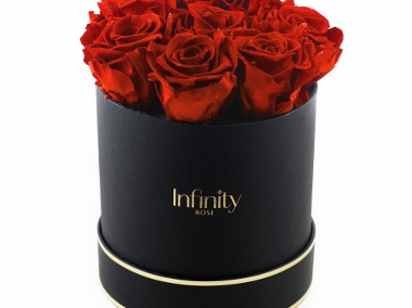 Czerwone wieczne róże czarny duży flower box Infinity Rose Dzień Matki-1
