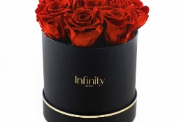 Czerwone wieczne róże czarny duży flower box Infinity Rose Dzień Matki