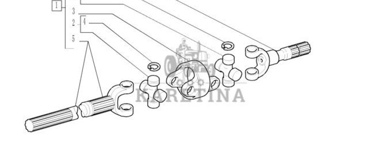 New Holland T6010 T6090 T6070 Półoś przegubowa 87361045-1