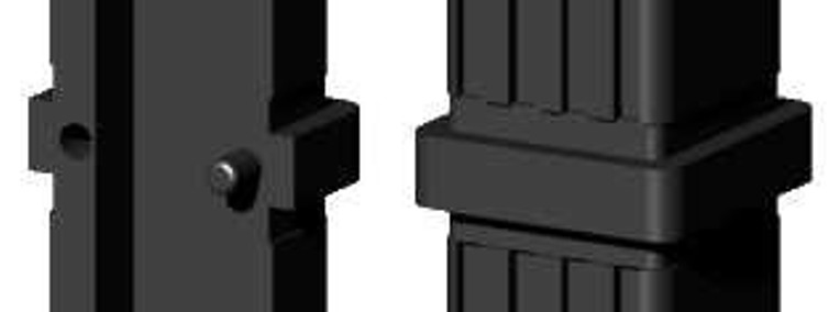 Łącznik plastikowy do profili aluminiowych typ I kolor czarny,składany,20x20x1,5-1