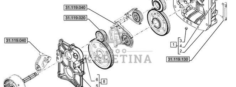 New Holland T6070 T7230 Wspornik 84253117-1