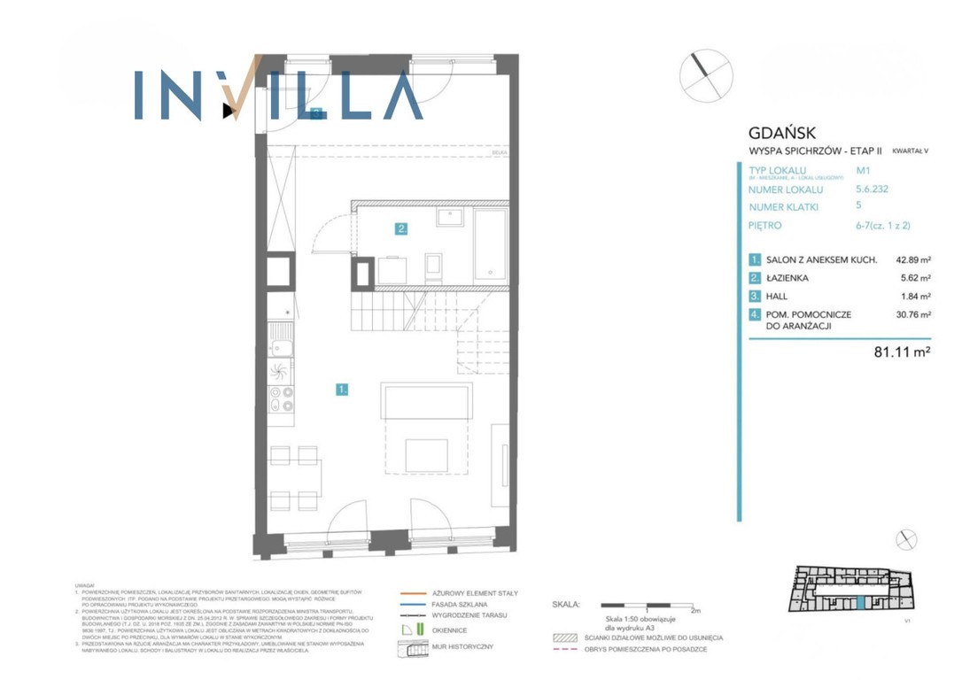 Apartament 81,11 m² | Granaria | Wyspa Spichrzów - Widok 3