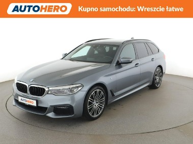 BMW SERIA 5 520d xDrive M Sport Nawigacja Tempomat Skóra ParkAssist IAS Kamera L-1