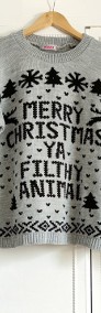 Szary sweter świąteczny bożonarodzeniowy święta Christmas Kevin M L-3