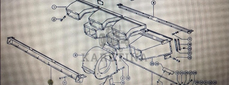 Profil poprzeczny Claas Mega 370-340 Nr kat. 000 607 961 2 Nr kat. 000 607 961 2-1