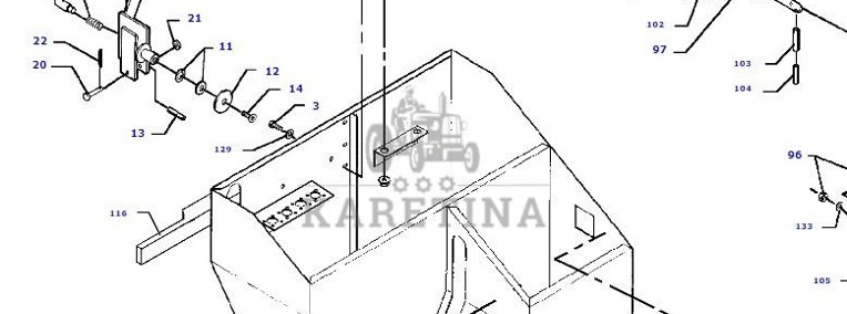 Massey Fergusson MF 30 32 - osłona panelu sterującego D28980082-1
