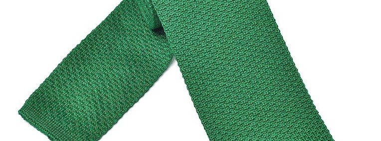 Zielony krawat z dzianiny knit-1