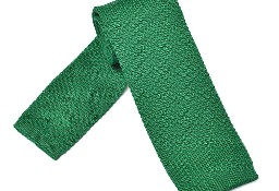 Zielony krawat z dzianiny knit