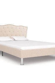 vidaXL Rama łóżka, tkanina, beżowa, 140 x 200 cm 280534-2