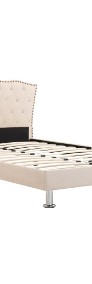 vidaXL Rama łóżka, tkanina, beżowa, 140 x 200 cm 280534-3