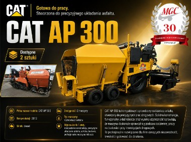 maszyna drogowa rozściełacz do asfaltu CAT 300 / 2012 / SERWISOWANY / 2 SZTUKI W OFERCIE!-1