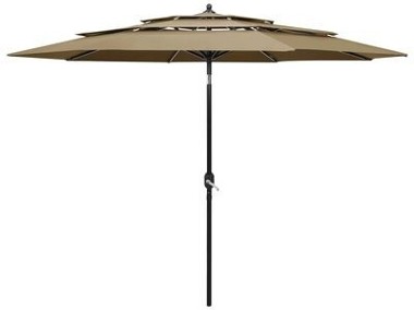 vidaXL 3-poziomowy parasol na aluminiowym słupku, kolor taupe, 3 m-1