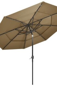 vidaXL 3-poziomowy parasol na aluminiowym słupku, kolor taupe, 3 m-2