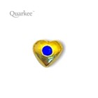 złota biżuteria nazębna Quarkee 22K Gold Heart with Sapphire / Serce z szafirem